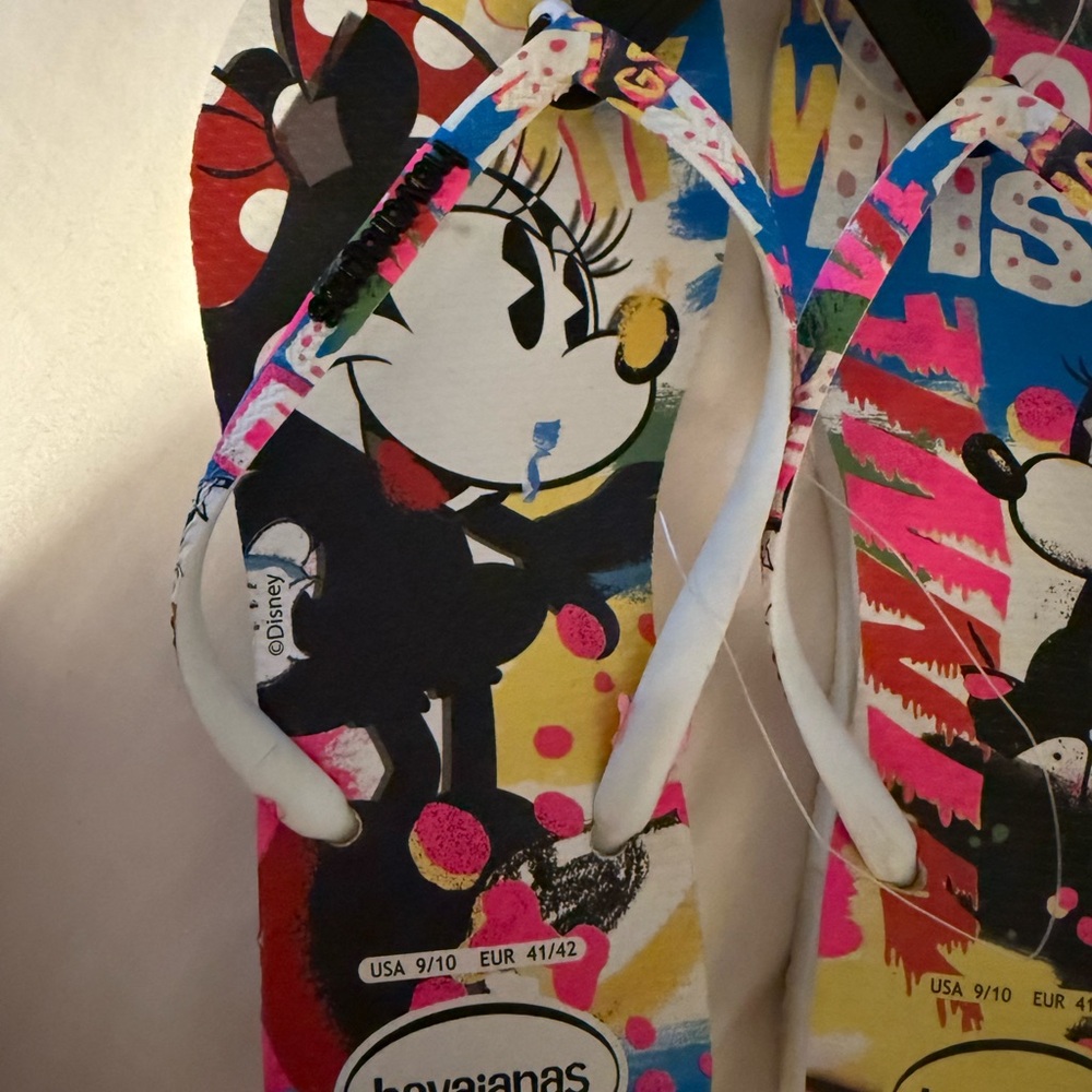 Havaianas Top Slim Disney Flip Flops/Minnie & Mickey. New with tags - Picture 6 of 11